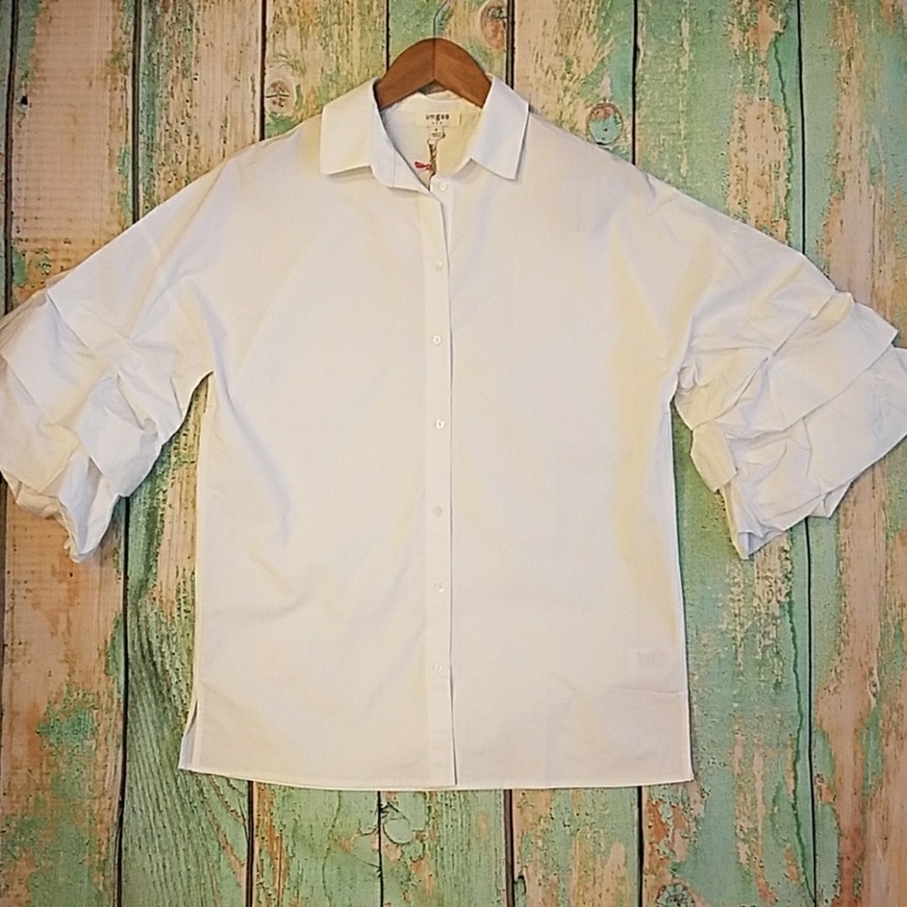 UMGEE Button Up with Ruffled Sleeves. - Picture 7 of 7